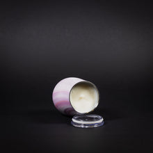 Load image into Gallery viewer, Peli &amp; Co. Myrrh Musk Keep Cup Candle Pink Swirl
